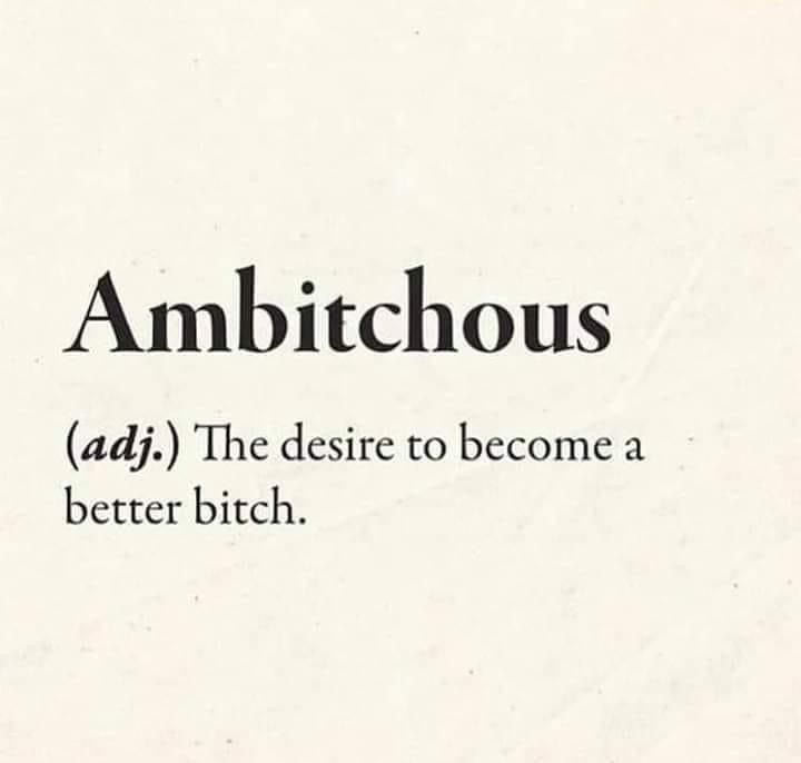 the words ambitcuss are written in black and white