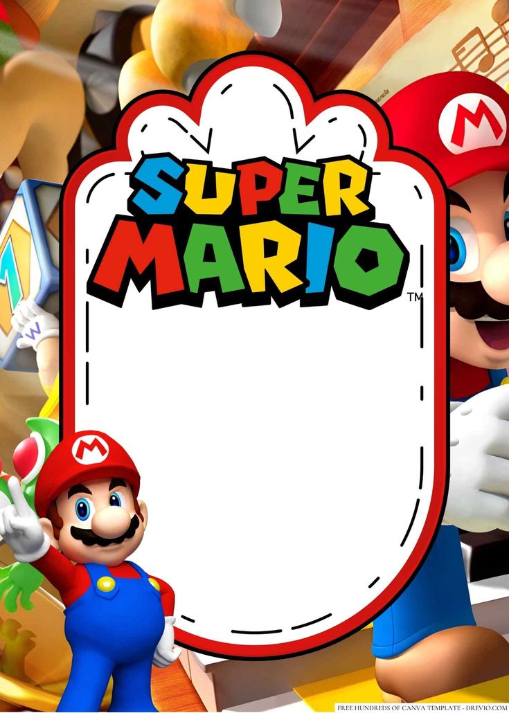 an image of mario and luigi in front of a sign that says, super mario