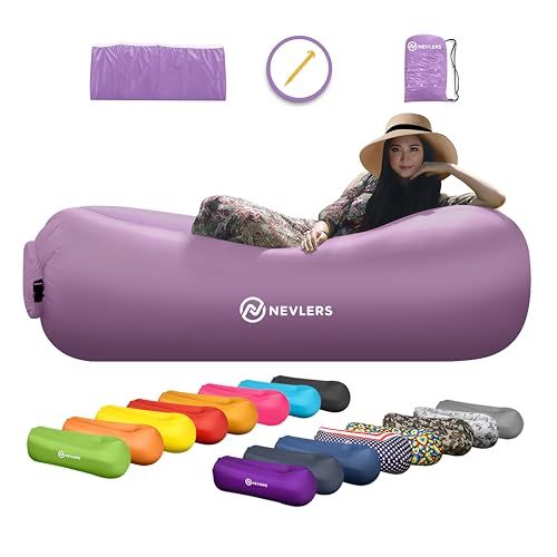 the inflatable bean bag is filled with accessories