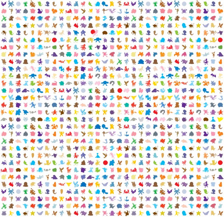 an image of many different colored objects on a white background, all in the same pattern