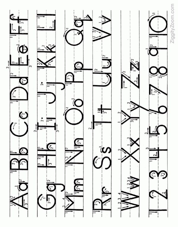 an old fashioned alphabet is shown in black and white