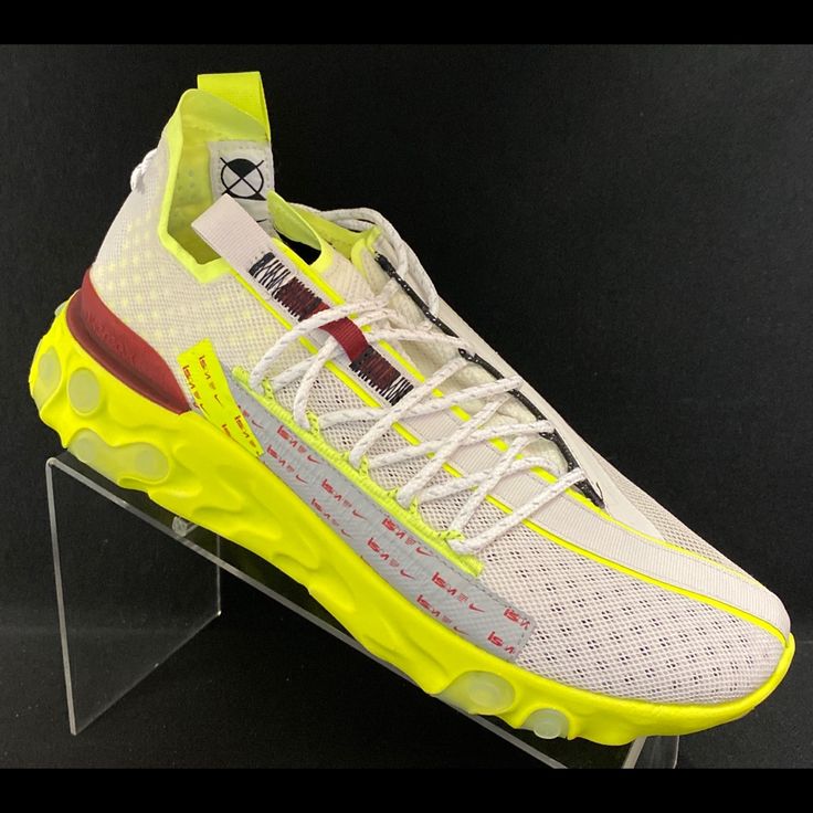 Nike React Ispa Sneakers. Color Is Platinum Volt. Size 9. New Without Box. Guaranteed Authentic. Nike React, Nike White, Shoes Nike, White Nikes, Men's Nike, Yellow White, Nike Men, Nike Shoes, Athletic Shoes