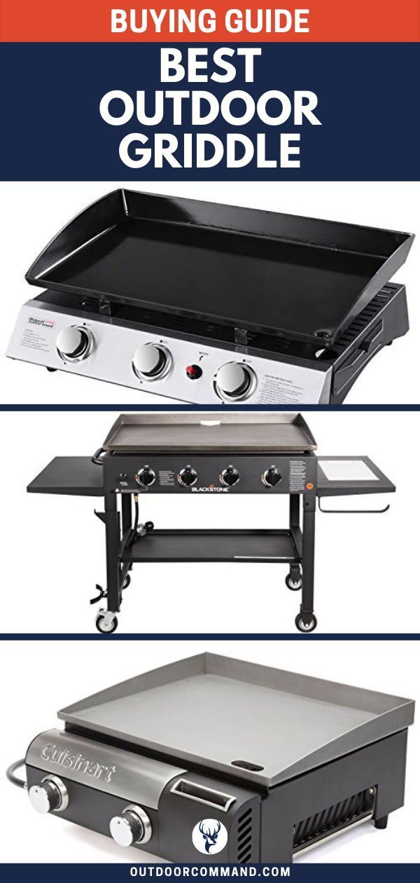 an outdoor grill with the words buying guide best outdoor griddle