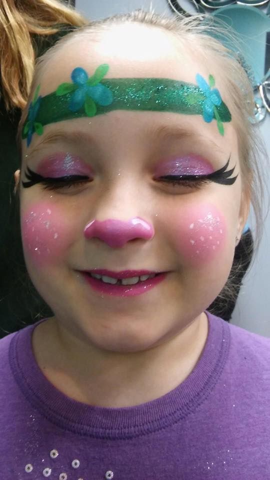 Image result for princess poppy face painting ideas Poppy Trolls Makeup, Bridget Trolls Costume, Poppy Makeup Trolls, Poppy Face Paint, Trolls Makeup Ideas, Troll Makeup Ideas, Trolls Face Paint, Princess Diy Costume, Bridget Trolls