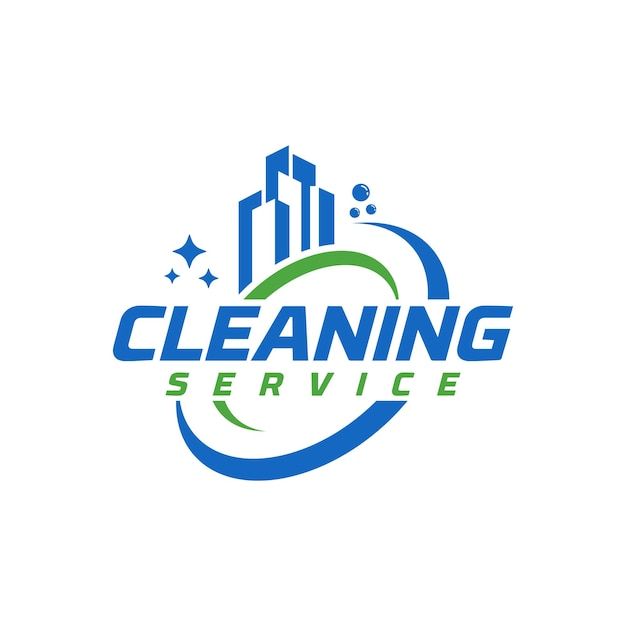 the cleaning service logo is clean and ready to use