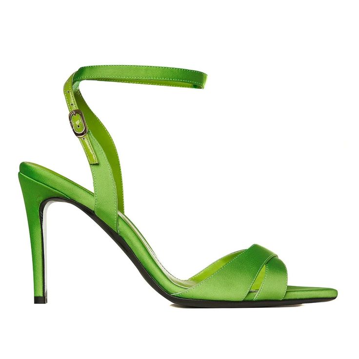 Satin Sandals, Future Outfit, Good Attitude, Grass Green, Evening Shoes, Green Satin, Party Girls, Independent Designers Fashion, Badger