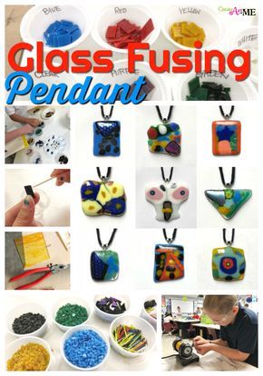 glass fusing pendants are an easy and fun way to teach kids how to use them