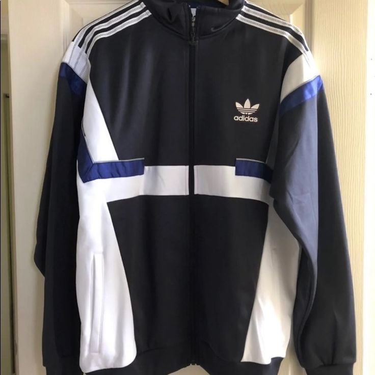 Brand New Track Jacket Size Large. Cost $90 Plus Tax. Adidas Long Sleeve Windbreaker For Winter, Adidas Winter Windbreaker With Long Sleeves, Adidas Urban Long Sleeve Windbreaker, Sporty Adidas Windbreaker For Fall, Black Long Sleeve Sport Coat For Streetwear, Adidas Long Sleeve Winter Track Jacket, Adidas Winter Track Jacket Long Sleeve, Adidas Long Sleeve Winter Outerwear, Adidas Long Sleeve Track Jacket With Pockets