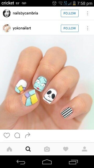 Monsieur Jack, Fun Halloween Nails, Cheap Nail Polish, Halloween Nails Diy, Witchy Nails, Halloween Acrylic Nails, Fall Nail Art Designs, Cute Nail Art Designs, Disney Nails