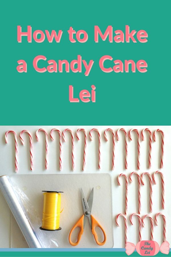 how to make a candy cane lei with the words, how to make a candy cane lei