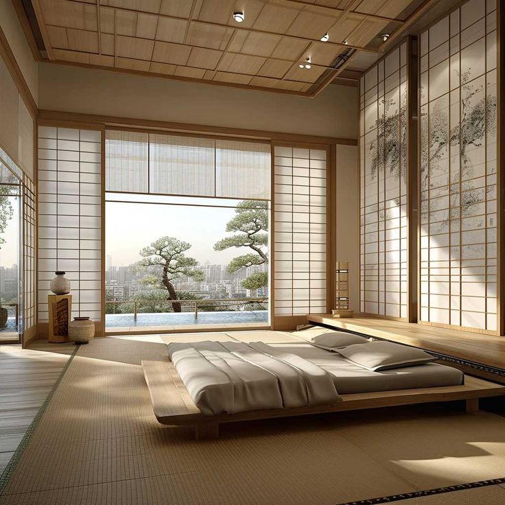 17+ Transformative Japanese Bedroom Interior Ideas for a Serene Escape • 333+ Art Images Japanese Bedroom Interior, Luxury Japanese Bedroom, Master Bedrooms Decor Japanese, Japan Bedroom Japanese Style, Japanese Style Bedroom Zen, Japanese Architecture Bedroom, Bedroom Interior Ideas, Japanese Bedroom Design, Japanese Inspired Bedroom