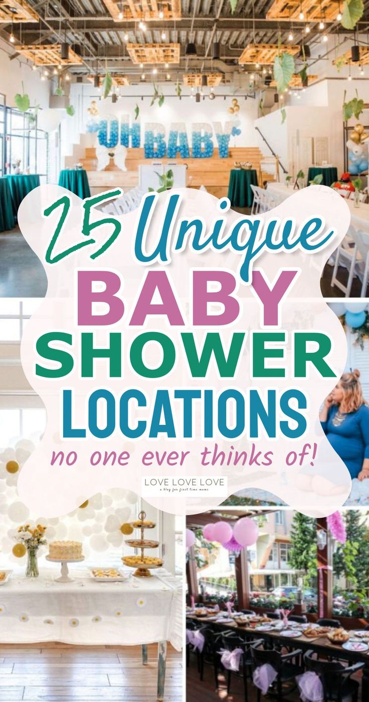 baby shower locations with the words 25 unique baby shower locations no one ever thinks of