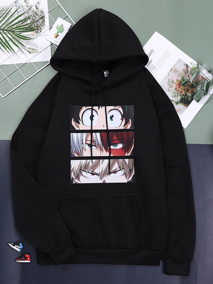 Anime Hoodie Pullover Limited Edition, Japanese Gift Anime Clothes Outfits, Otaku Outfit, Otaku Clothes, Stile Harry Potter, My Hero Academia Merchandise, Stylish Hoodies, Anime Inspired Outfits, Baggy Clothes, Whatsapp Web