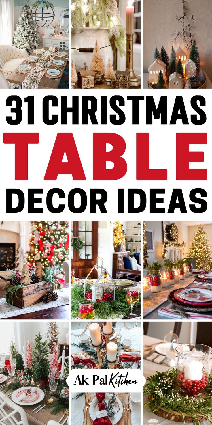 Elevate your holiday gatherings with our inspiring collection of Christmas table decorations. Explore elegant Christmas centerpieces, DIY table decor, and rustic table decorations that add charm to your festivities. From traditional Christmas tablescapes to farmhouse and modern Christmas table decor ideas, discover endless inspiration to create the perfect Christmas table. Make this holiday season truly special with Christmas Table Decorations that turn your table into a festive masterpiece. Christmas Table Decor Ideas, Christmas Table Decorations Diy, Christmas Dining Table Decor, Christmas Party Table, Diy Christmas Table, Christmas Buffet, Christmas Dining Table, Christmas Table Decor, Christmas Dinner Table