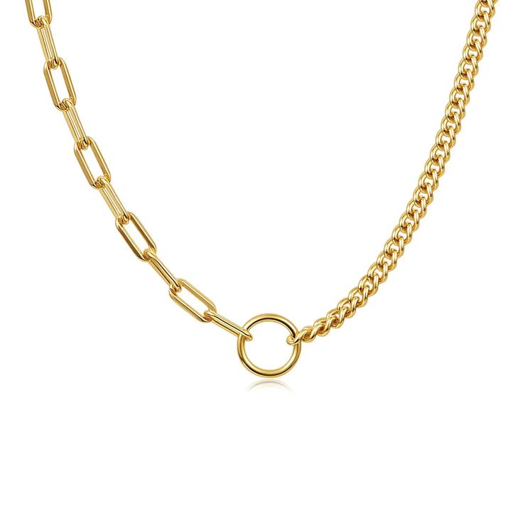 LOVCIA Fashion Splicing Hollow Chain 925 Sterling Silver Necklace Double Necklace, Bold Necklace, Chunky Jewelry, Silver Choker, Geometric Necklace, Chain Choker Necklace, Yellow Gold Chain, Chunky Necklace, Metal Material