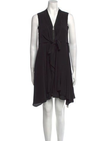 AllSaints Tent DressBlackRaw-Edge TrimSleeveless with V-NeckExposed Zip Closure at FrontSize not listed, estimated from measurements.Fit:Dresses by AllSaints typically fit true to size. Black Sleeveless V-neck Dress For Date Night, Black Sleeveless V-neck Dress, Allsaints Black Dresses For Spring, Black V-neck Sleeveless Dress For Work, Elegant Allsaints Summer Dresses, Chic Black Sleeveless V-neck Dress, Black Sleeveless V-neck Summer Dress, Black V-neck Sleeveless Dress For Daywear, Fitted Allsaints Summer Dress