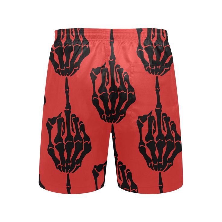 This mid length beach shorts features a pattern of skeleton middle fingers Details: 100% Polyester Relaxed-fit with mesh lining Features a elastic waistband with a adjustable fabric drawcord 2 front side-entry pockets Suitable for daily wear or swimming. Washing instructions: Wash with cold water (max 40℃ or 104℉); Non-chlorine; Iron with cover; Do not tumble dry; Do not insolation. Check out more dresses HERE *This product is custom made on demand. No Refunds or Exchanges. Skeleton Middle Finger, Pool Shorts With Pockets, Short Length, Middle Fingers, Beach Shorts, A Pattern, Mid Length, Washing Instructions, Rock N Roll, Skeleton