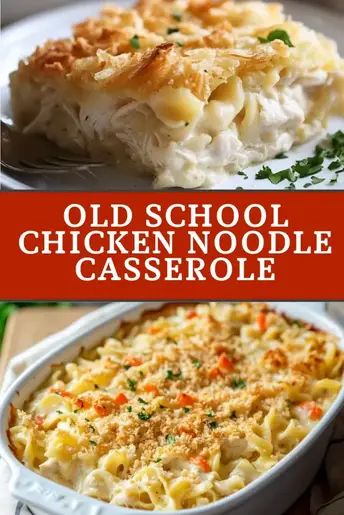 an old school chicken noodle casserole recipe