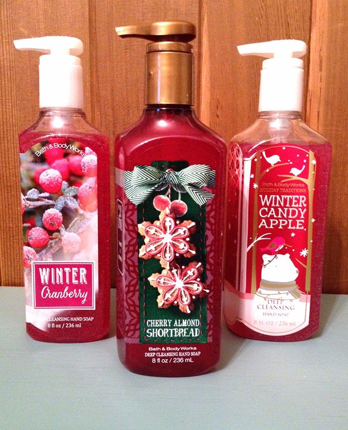 three different types of hand soaps on a table