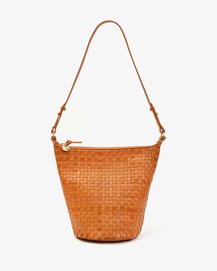 Petit Jeanne Woven Leather Crossbody Bucket Bag For On-the-go, Chic Weekend Shoulder Bag With Adjustable Strap, Chic Shoulder Bag With Adjustable Strap For Weekend, Travel Bucket Bag With Woven Leather, On-the-go Woven Leather Shoulder Bucket Bag, Travel Woven Leather Bucket Bag, Woven Leather Bucket Bag For Travel, On-the-go Woven Leather Crossbody Bucket Bag, Modern Woven Leather Bucket Bag