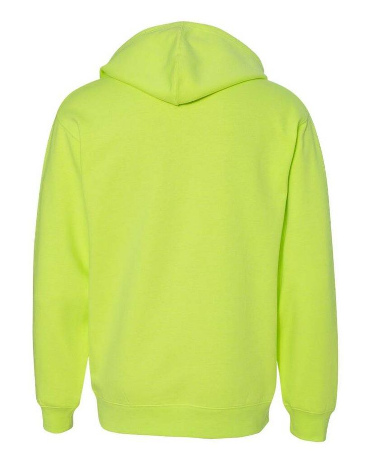 Midweight Hooded Sweatshirt - SAFETY YELLOW - L | Independent Trading Co. Midweight Hooded Sweatshirt in Safety Yellow Size Large | Cotton/Polyester Blend