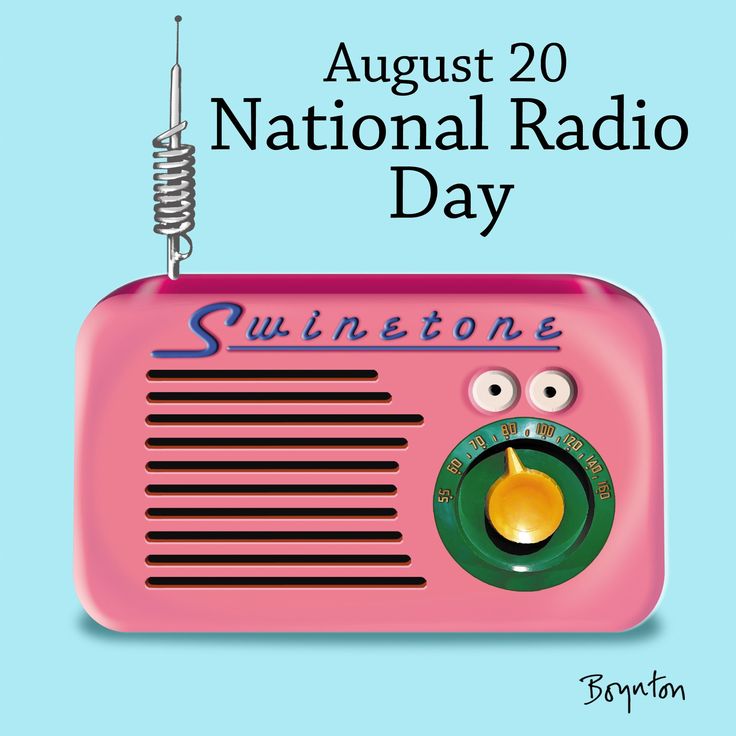 an old radio with the words national radio day on it