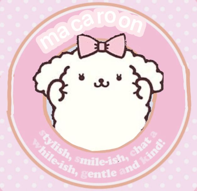 a pink sticker with a white cat wearing a bow on it's head