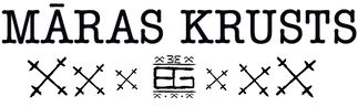 the words maras krusts are written in black and white with an ornamental design