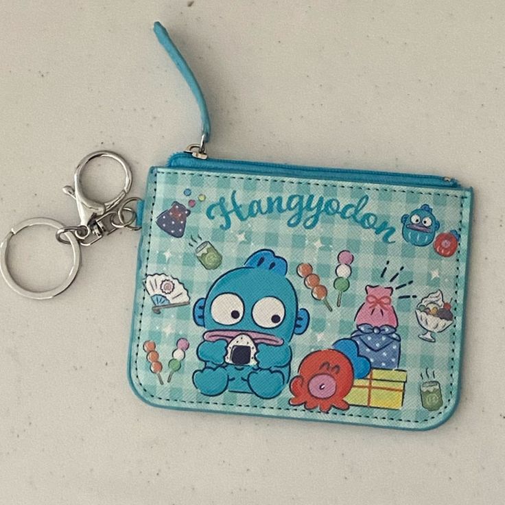 a keychain with a cartoon character on it