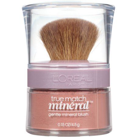 L'Oral Paris True Match Mineral Blush The L'Oral Paris True Match Mineral Blush brightens skin with natural, healthy-looking cheek color. The lightweight loose powder foundation is 100% preservative, talc- and fragrance-free. The perfect foundation for sensitive skin. The gentle formula is safe for sensitive skin and won't clog pores. Size: Uneven Skin Tone.  Color: Jar. Make Up Boxes, Eyebrow Makeup Techniques, Loreal Paris True Match, Foundation For Sensitive Skin, Adagio Dazzle, Loreal Paris Makeup, Loreal True Match, Couples Challenges, Fashion Swimsuit