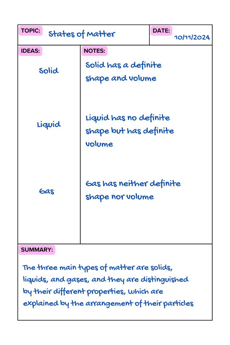 the three types of matter worksheet for students to learn and use in their class