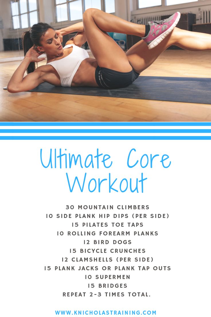 a woman doing the ultimate core workout