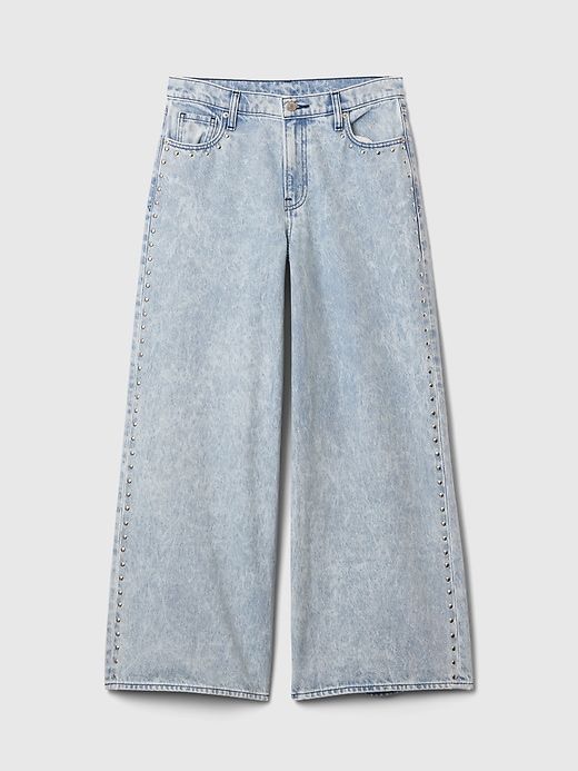 Mid Rise Studded Baggy Jeans Baggy Jean, Jeans Look, Break In, Mid Rise Jeans, Baggy Jeans, Stretch Jeans, Baby Toddler, Mid Rise, Full Length