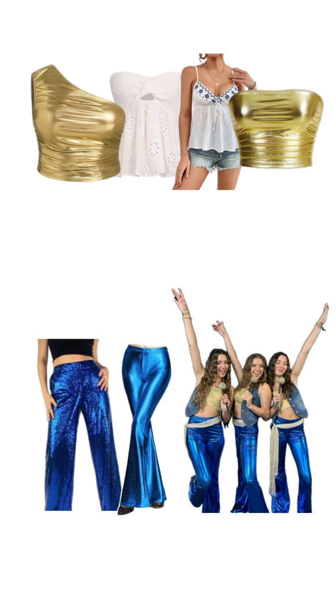 Donna And The Dynamos Costume, Dynamos Costume, Donna And The Dynamos, The Dynamos, Abba Outfits, Cupcake Costume, Abba Costumes, Trio Costumes, Halloween Costumes For 3