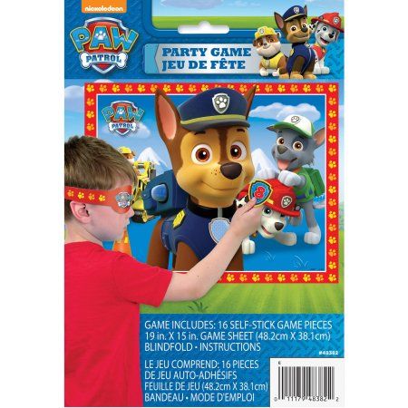 the paw patrol party game is in its package