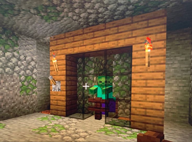 an image of a man in a minecraft house