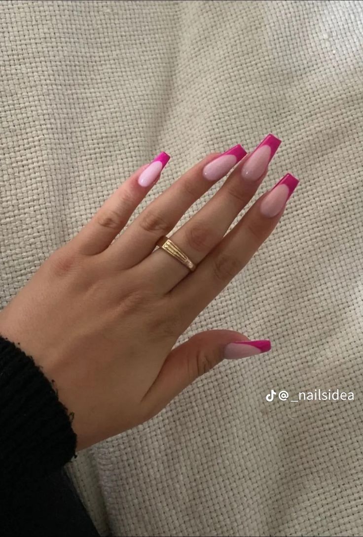 Pink nails ideas by aya Pink Red Nails French, Ballerina Nails Designs Ideas, Pink Nails Ideas, Balarina Nails, Ballerina Nails Designs, Nails Ballerina, Coffin Nails Ombre, Pink French Nails, August Nails