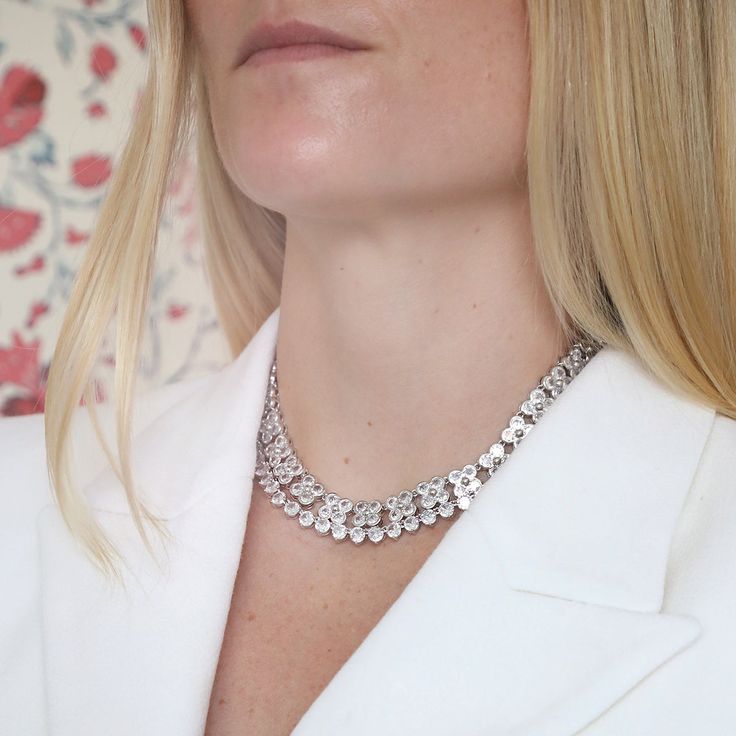 White Rhodium Grace Pavé Collar w/ 5mm CZ 16" length, 6mm thick Sophisticated Jewelry, Art Architecture, Jewelry And Accessories, The Red Carpet, Statement Pieces, Red Carpet, Cubic Zirconia, Cool Designs, Collar