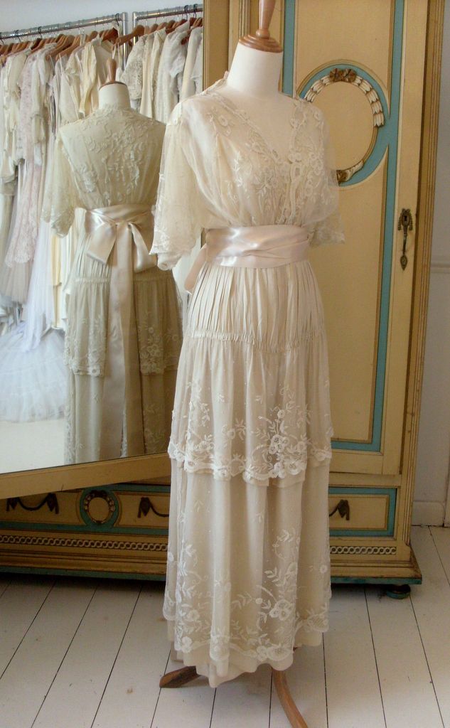 Edwardian wedding dresses | Abigail's Vintage Bridal Edwardian Wedding Dresses, Lace Vintage Wedding Dress, Edwardian Wedding Dress, Brussels Lace, Edwardian Gowns, Edwardian Wedding, Vintage Wedding Dress, Edwardian Dress, Lace Vintage