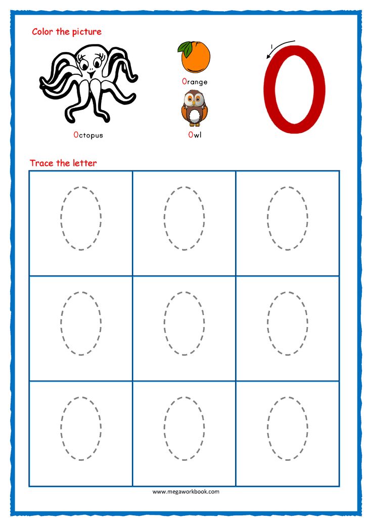 the letter o worksheet for children to learn how to write and draw letters