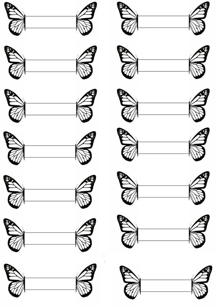 butterflies are arranged in the shape of letters