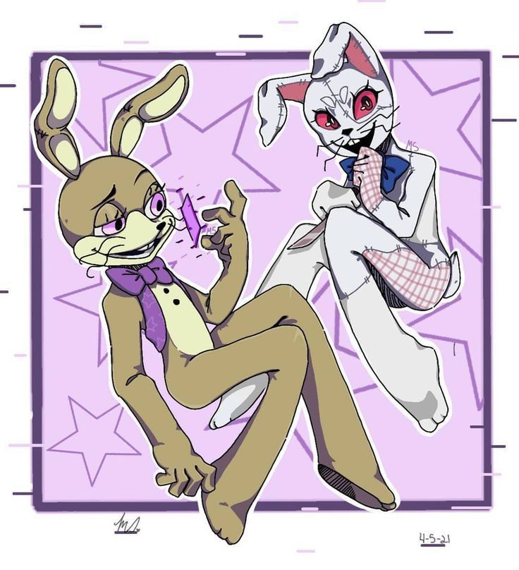 an image of two rabbits dressed up as people