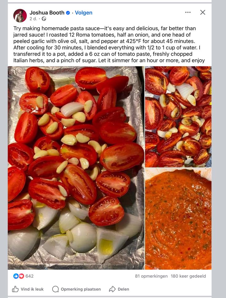 an image of tomatoes and garlic on tin foil