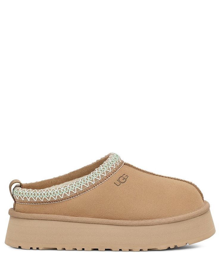 UGG Tazz Suede Platform Clog Slippers | Dillard's Cute Christmas Ideas, Ugg Tazz, Preppy Shoes, Clog Slippers, Platform Clogs, Ugg Slippers, Cute Preppy Outfits, Platform Loafers, Girly Shoes