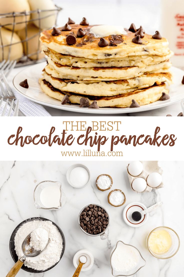 the best chocolate chip pancakes are made with only three ingredients