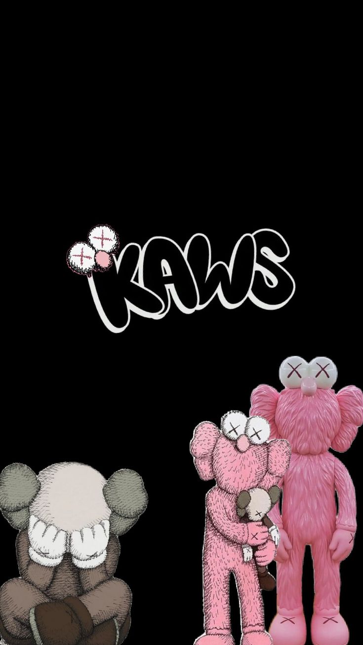 two teddy bears hugging each other in front of a black background with the word aws on it