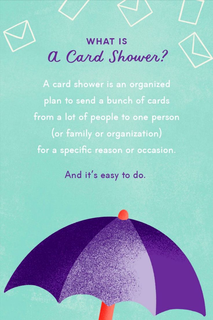 an umbrella with the words what is a card shower?