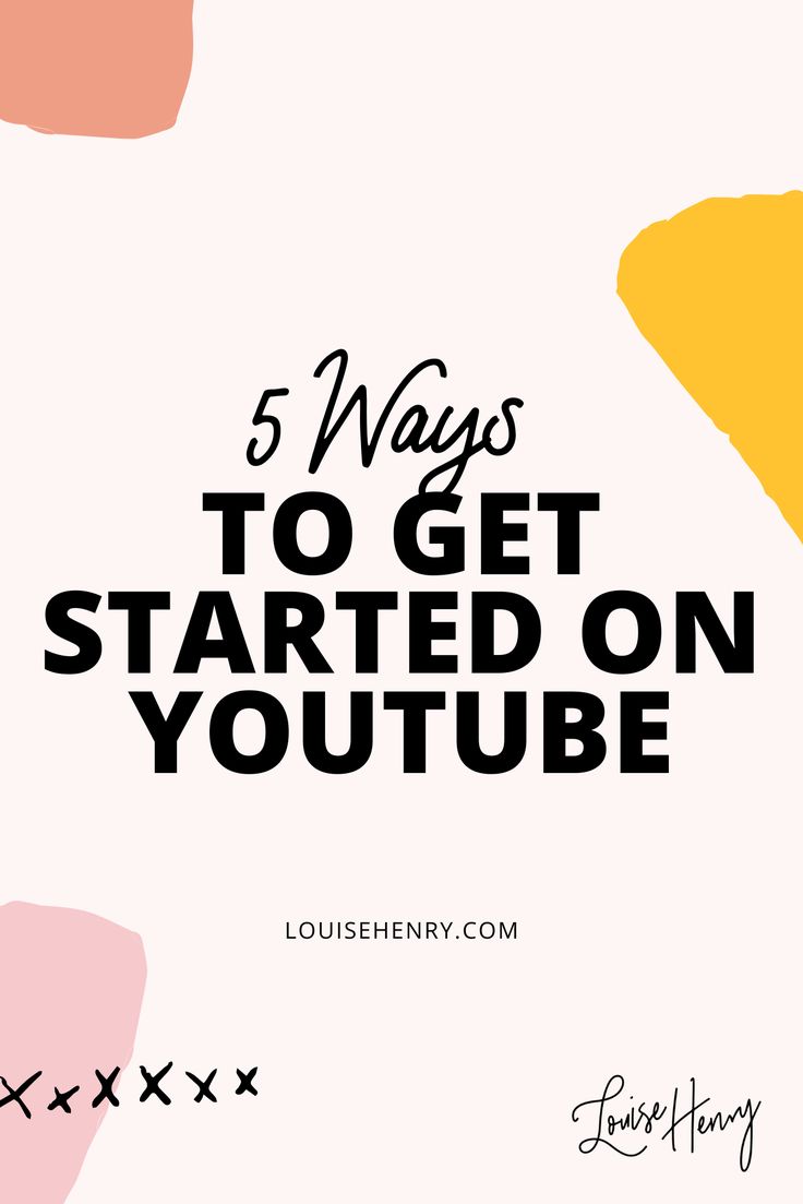 the words 5 ways to get started on youtube in black and white with an abstract background