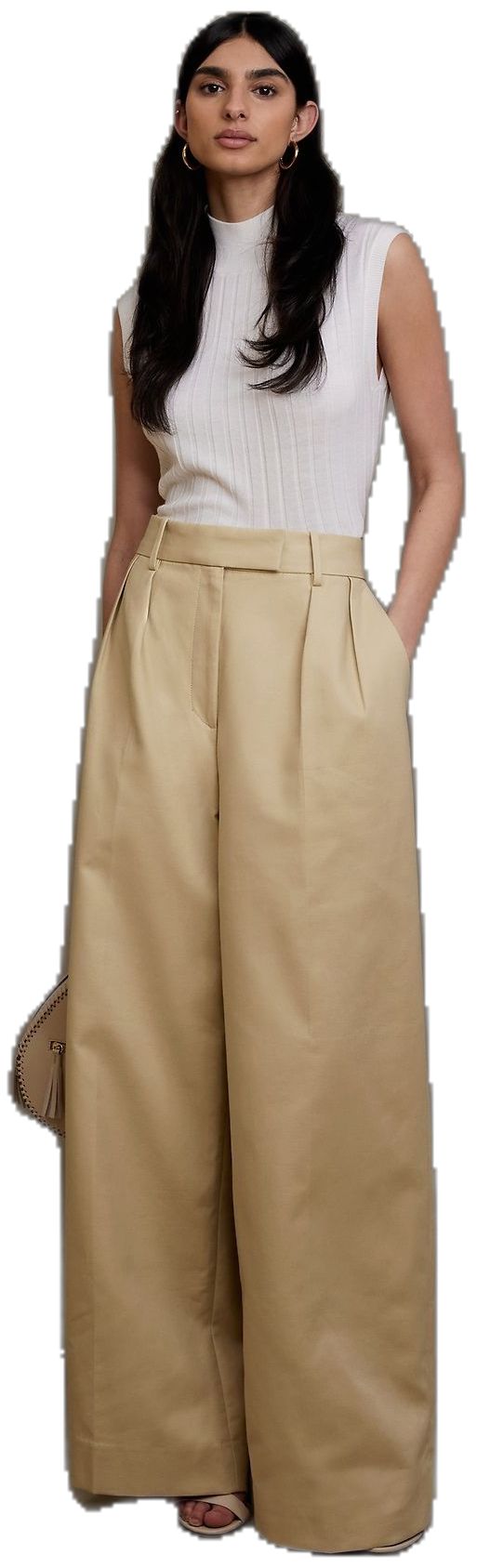 High-waisted Cotton Chinos For Work, Relaxed Fit Cotton Wide-leg Culottes, Classic Cotton Wide Leg Pants For Work, Beige Wide Leg Pants With Belt Loops, Classic Cotton Wide Leg Workwear Pants, Summer Cotton Wide Leg Work Pants, Modern Cotton Bottoms For Work, Cotton Wide-leg Chinos For Work, Modern Cotton Wide Leg Pants With Belt Loops