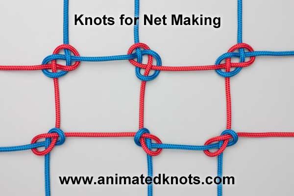 the knots for net making are red and blue